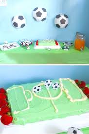 Ground cinnamon, orange, rice crackers, yellow raisins, apple. Easy Soccer Birthday Cake The Soccer Mom Blog