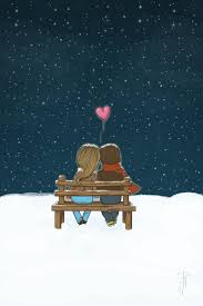 Watching The Stars By Lillemorgull On Deviantart Cute Wallpapers Art Cute Couple Drawings
