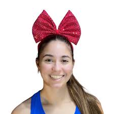Nonslip Large Red Bow Headband