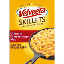 Reviewed by millions of home cooks. Velveeta Skillets Ultimate Cheeseburger Mac One Pan Dinner Kit With Cheese Sauce Pasta Seasonings 12 8 Oz Box Walmart Com Walmart Com