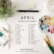 Paint With Me April Daily Art Prompts Jones Design Company Art Prompts Daily Art 30 Day Art Challenge