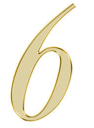 Numero 6 Seis Digito De Fondo Gold Number Gold Numbers