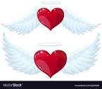 Angel heart with wings Royalty Free Vector Image