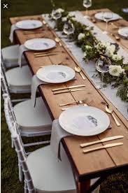 Simple Elegance Ambrosewest Wedding Table Settings Rustic Wedding Table French Table Setting