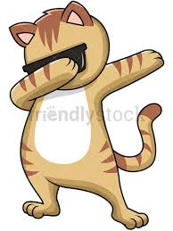 Dabbing Cat With Sunglasses Cartoon Vector Clipart Friendlystock Dancing Cat Animal Illustration Kids Cute Animal Drawings