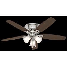 Its attractive white finish not only complements matching ceiling fans, but surrounding decors as well. Hunter 52 Builder Brushed Nickel Ceiling Fan With Light Kit And Pull Chain Walmart Com Walmart Com