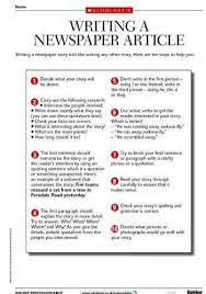 Newspapers, international university dissertation examples of newspaper article writing you bring down some original text. Newspaper Article Sentence Starters For Writing