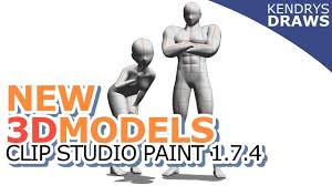 New 3d Models Clip Studio Paint 1 7 4 Clip Studio Paint Digital Art Software Manga Studio