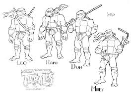 Printable drawings and coloring pages. Teenage Mutant Ninja Turtles Coloring Pages Print Them For Free