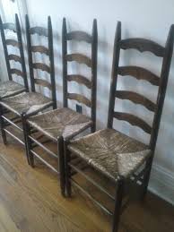 Vintage ladderback spindle chairs w/ woven rush seats set of 2 pick up michigan. Ladder Back Chairs Rush Seats Ideas On Foter