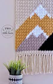 Crochet Wall Hanging Crochet Pattern Diy Wall Hanging Mountain Wall Decor Mountain Wall H Crochet Wall Hangings Crochet Home Crochet Home Decor