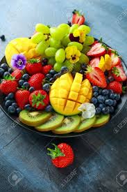 Colorful Mixed Fruit Platter With Mango Strawberry Blueberry Kiwi And Green Grape Healthy Food Stockfoto 8572971 Healthy Fruits Fruit Platter Mixed Fruit