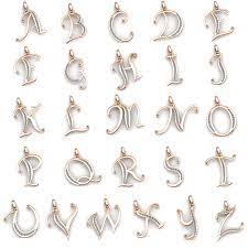 Buy 10k yellow gold script initial d pendant alphabet letter charm fancy and other pendants at , our wide selection is elegible for free shipping and free . Initials A To Z Natural Diamond Alphabet Pendant Necklace 10k Gold Ebay