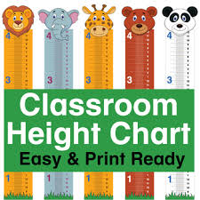Classroom Height Chart By Donalds English Classroom Tpt