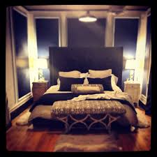 Master Bedroom With A City View Navy Blue White And Tan Restoration Hardware White Bedroom Design Navy Blue Master Bedroom Ideas Blue Master Bedroom