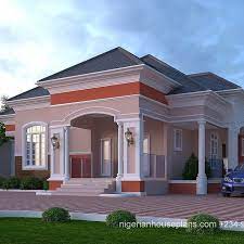 All you need to do is think. Building Designs For Everyone On Instagram 4 Bedroom Bunhalow Design Nigeria House Plans Re Beautiful House Plans Bungalow Style House House Front Design