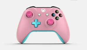 Geek Girl Controller For Xbox One My Style Baby Pink Body Baby Blue Original Abxy Vanillanessie Cu Custom Xbox One Controller Custom Xbox Xbox One Games