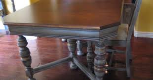 Made Of Sturdy Walnut Wood B Gray B Distressed Finish With Red Undertone Antique Dining Tables Antique Dining Room Table Dining Room Table Makeover