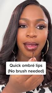 Quick ombré lips (no brush needed) Brown lippie @sephoracanada , nude and  red lippies @Adaora Udeogu #ombrelips #ombrelipstutorial #blackgirlmakeup  #makeuptransformation #makeupforwoc ...