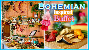 Bohemian Wedding Shower Party Decor Ideas Boho Chic Appetizer Buffet Table Youtube
