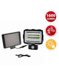 Product titlehoneywell 6000 lumen led rectangular wall pack secur. Inca 1600 Lumen Led Floodlight With Solar Charging And Motion Detector