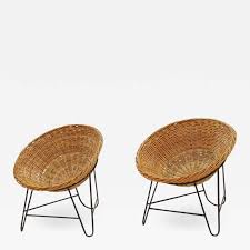 1950s Set Of Two French Wicker Chairs Wicker Chairs Chair Wicker