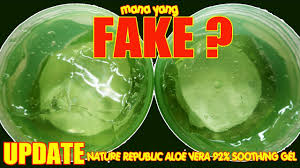 This soothing gel contains 98% aloe vera extract, which moisturizes the skin quickly without leaving a sticky feeling behind. Nature Republic Aloe Vera 92 Soothing Gel Fake Vs Original Korea Update Maria Soelisty Youtube