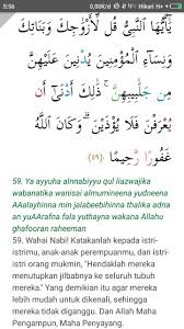 Berbusana Muslim Dan Muslimah Surat Al Ahzab Ayat 59 Brainly Co Id