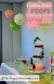 Coffee Filter Poofs Yes You Can Spray Paint Coffee Filters Coffee Filter Crafts Crafts Paper Flowers