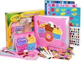 To enjoy this content you need to update your browser to the latest version. Amazon Com Crayola Scrapbook Activity Craft Kit Mess Free Journal Set For Kids Drawing Art Supplies Included Scrapbook Pattern Sheets Cut Outs Gem Stickers Sequins Crayola Washable Markers And Tape Kitchen Dining