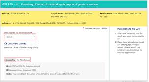 Need for user id for an unregistered individual. Online Filing Of Letter Of Undertaking Lut Under Gst