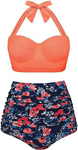 Angerella Orange Slimming Swimsuits For Women Tummy Control