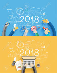 All orders are placed anonymously. 2018 New Year Business Success Working On Laptop Computer Flat Royalty Free Cliparts Vectors And Stock Illustration Image 85854984