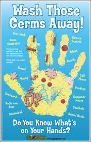 Wash Those Germs Away 11x17 Laminated Poster By Glo Germ Infection Control Nursing Germs For Kids School Health