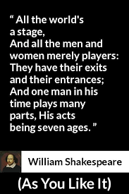 William Shakespeare About Role As You Like It 1623 William Shakespeare Shakespeare Quotes About Time Shakespeare