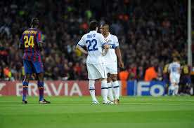View the starting lineups and subs for the inter vs barcelona match on 20.04.2010, plus access full match preview and predictions. Barcelona 1 0 Inter The 2010 Semi Final Highlights And Photos News