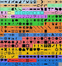 Photoshop Custom Shapes Chart