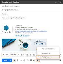 An email signature is comprised of a few lines of text placed at the bottom of all outgoing mail. How To Add Or Change An Email Signature In Gmail Google Workspace