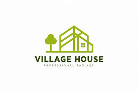 Village House Logo 411038 Logos Design Bundles In 2020 Real Estate Logo Design Home Logo House Logo Design