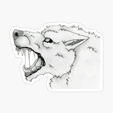 Buck writhed his lips into the preliminary of a snarl, but sniffed noses with him, whereupon the old wolf sat down, pointed nose at the moon, and broke out the long wolf howl. Snarling Wolf Art Board Print By Blgodwin Redbubble