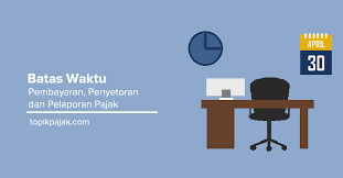 Batas Waktu Pembayaran Penyetoran Dan Pelaporan Pajak