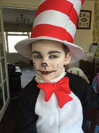 Cat In The Hat Costume And Makeup For World Book Day Book Week Costume Costumes Kids Costumes