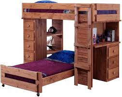 Our nantucket murphy bed chest provides guest sleeping space without sacrificing style. In Stock Twin Over Twin Student Loft Bed With Desk And Chest End Rustic Loft Beds By Hedgeapple Houzz