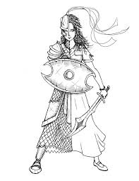 You can also print out and color this coloring page. Warrior Female Warrior Warrior Anime Girl Coloring Pages Novocom Top