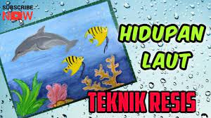 Dunia Seni Visual Tahap 1 Teknik Resis Hidupan Laut Art For Kids Youtube