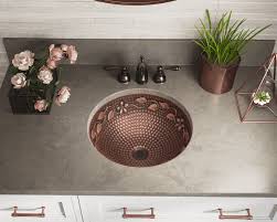 923 single bowl copper bathroom sink