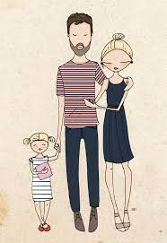 Cute Family Portrait Family Portrait Illustration Custom Family Portrait Family Illustration