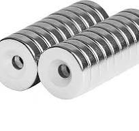 Round Disc Magnets 1/2x1/8 inch - Magnetic Countersunk Ring 12x3mm Screw  Hole Size #4 Crafting Fastener Artwork DIY Latches Cabinet Door Holder (20  ...