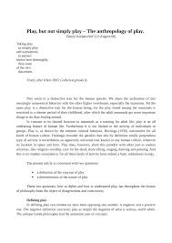 Check spelling or type a new query. Pdf Play But Not Simply Play The Anthropology Of Play