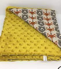 couverture bebe minky cadeau naissance couverture ours couverture renards minky coton renards hiver curry couverture bebe plaid enfant couverture enfant